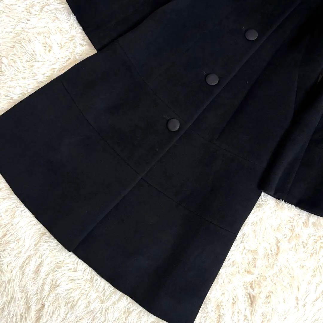 トゥービーシックス ロングコート フォックスファー ブラックAライン フレア袖