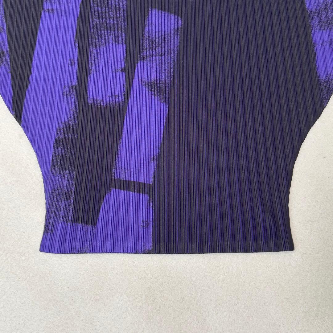 極美品✨PLEATS PLEASE 変形　グラデーション　長袖　ハイネック