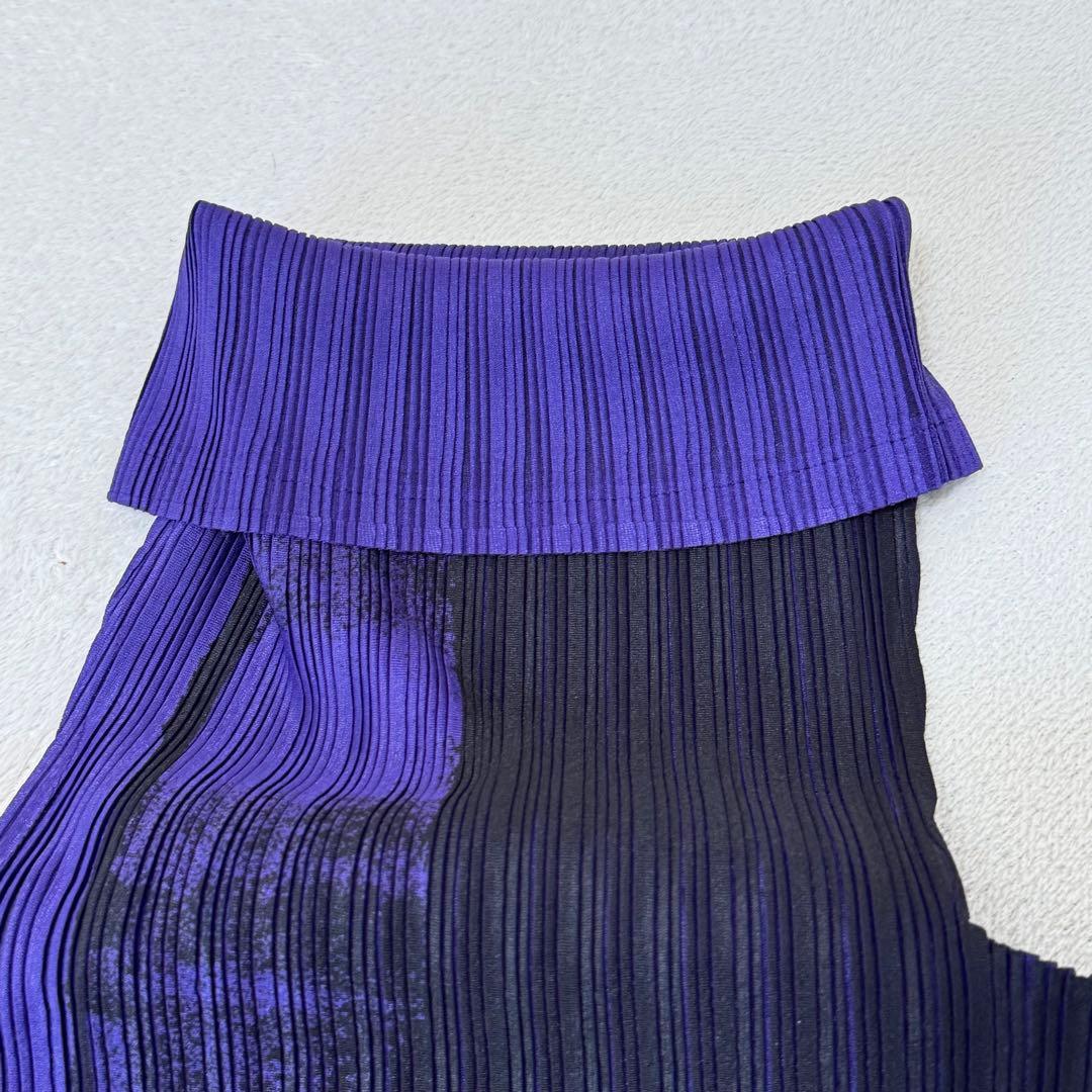 極美品✨PLEATS PLEASE 変形　グラデーション　長袖　ハイネック