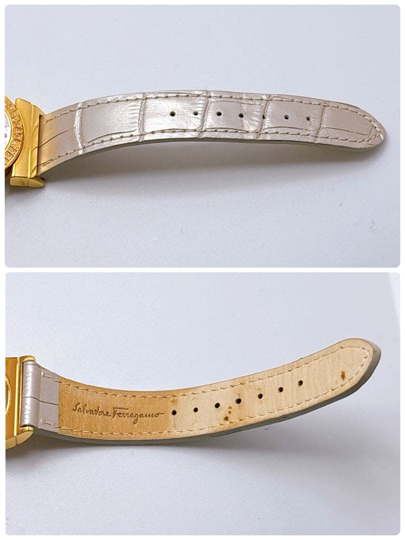 447 サルヴァトーレフェラガモ　シェル　ダイヤベゼル　ラウンド　腕時計