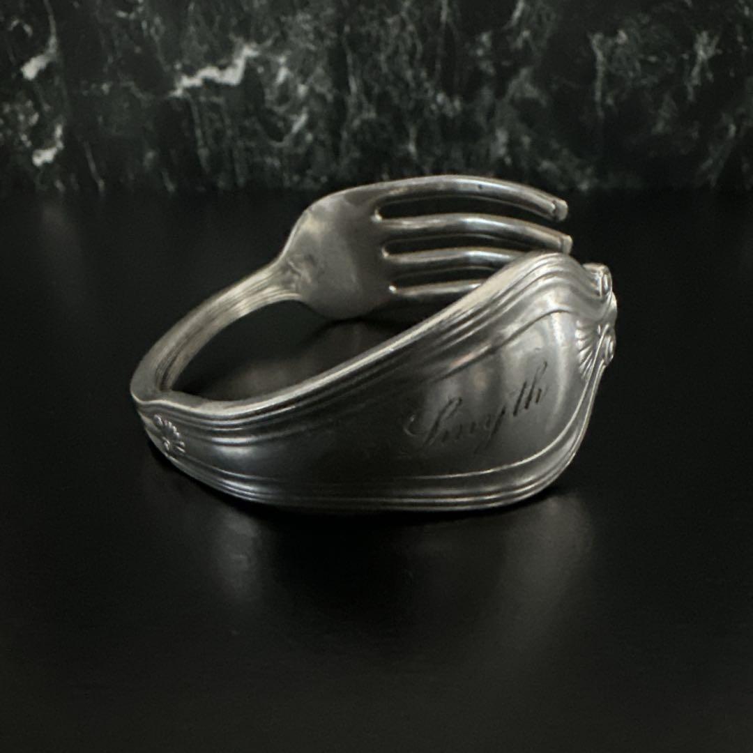 入手困難　希少　オールド　ティファニー バングル　フォーク　シルバー　カトラリー