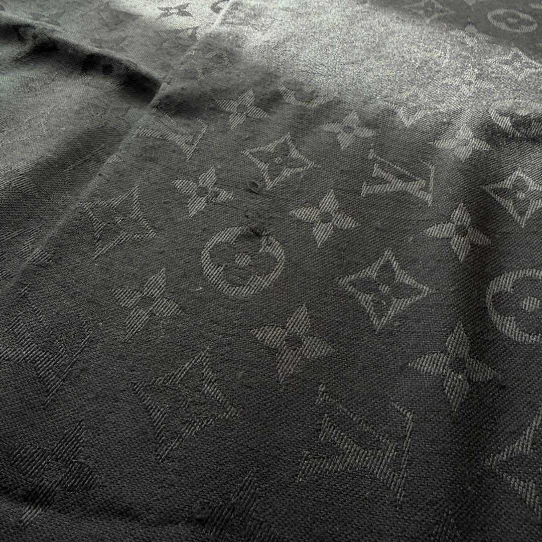 匿名配送料込☆ルイヴィトン Vuittonショールモノグラム 黒 ブラック