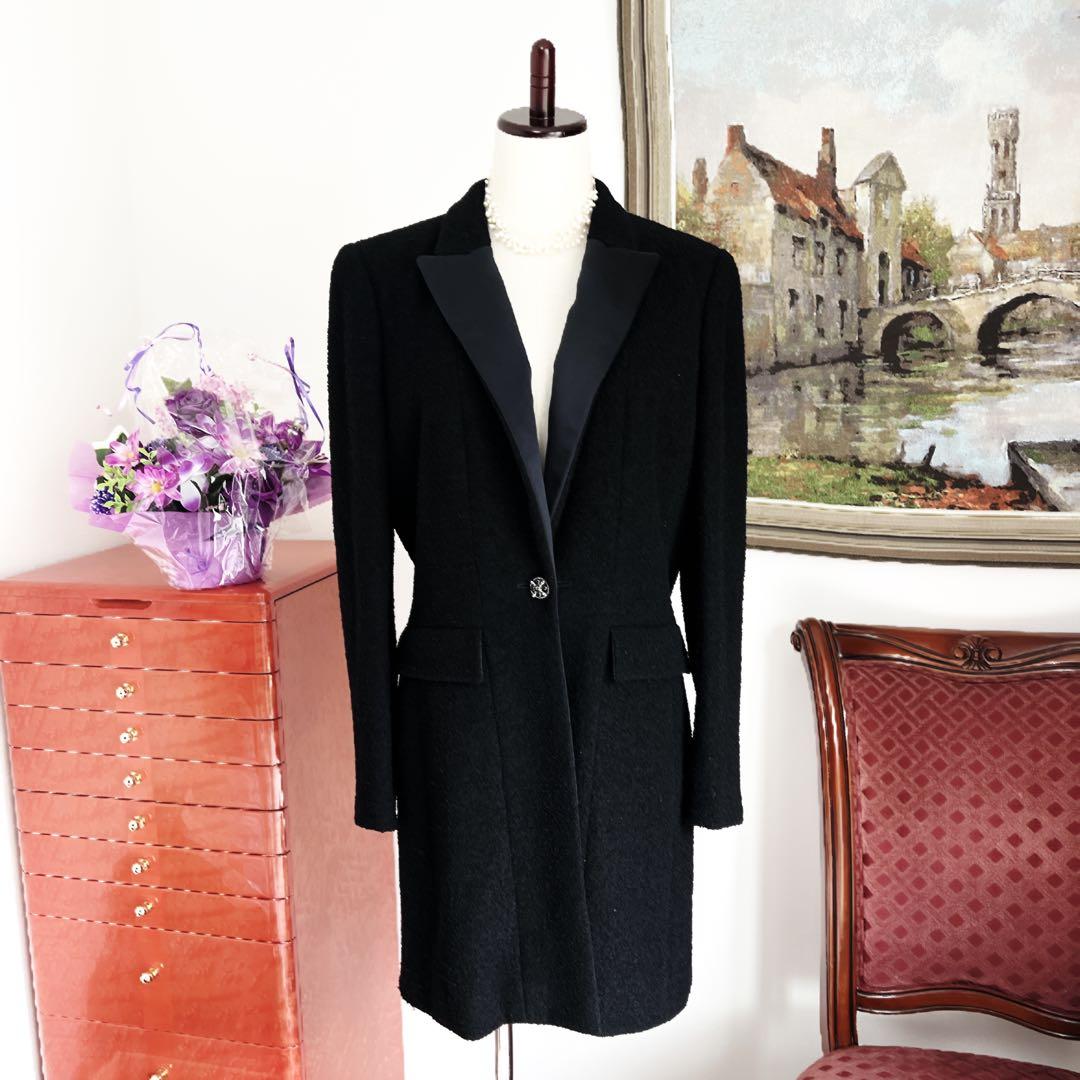 極美品　CHANEL シャネル　グリポア　ドラペル　ツイード ロングコート