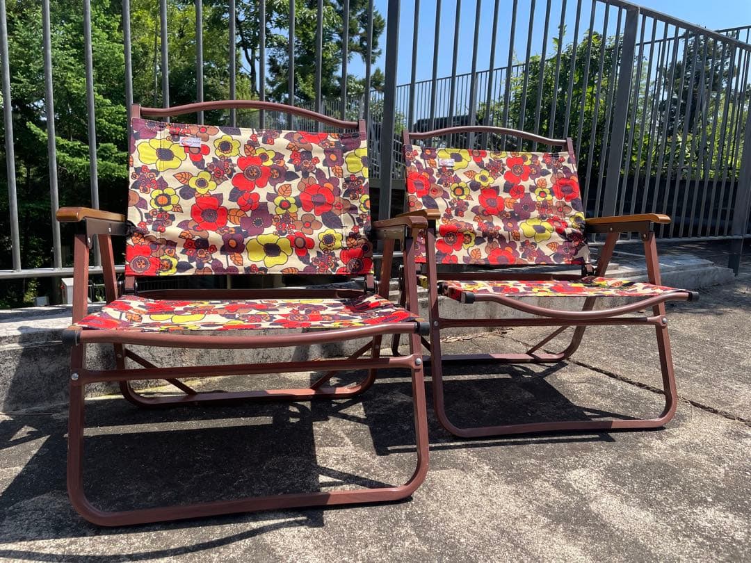 【希少】Pajamamoon パジャマムーン　ローチェアー　リューニョン柄　2脚