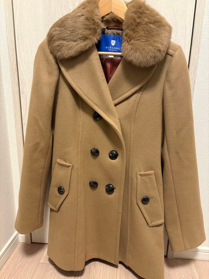BLUE LABEL CRESTBRIDGE ベージュピーコート 38