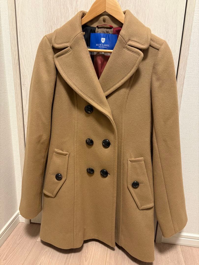 BLUE LABEL CRESTBRIDGE ベージュピーコート 38