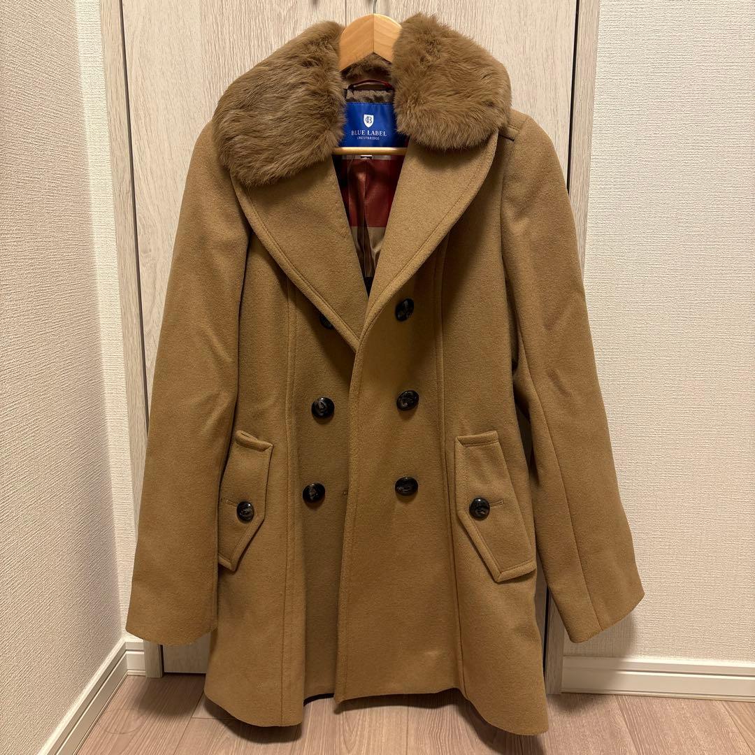 BLUE LABEL CRESTBRIDGE ベージュピーコート 38