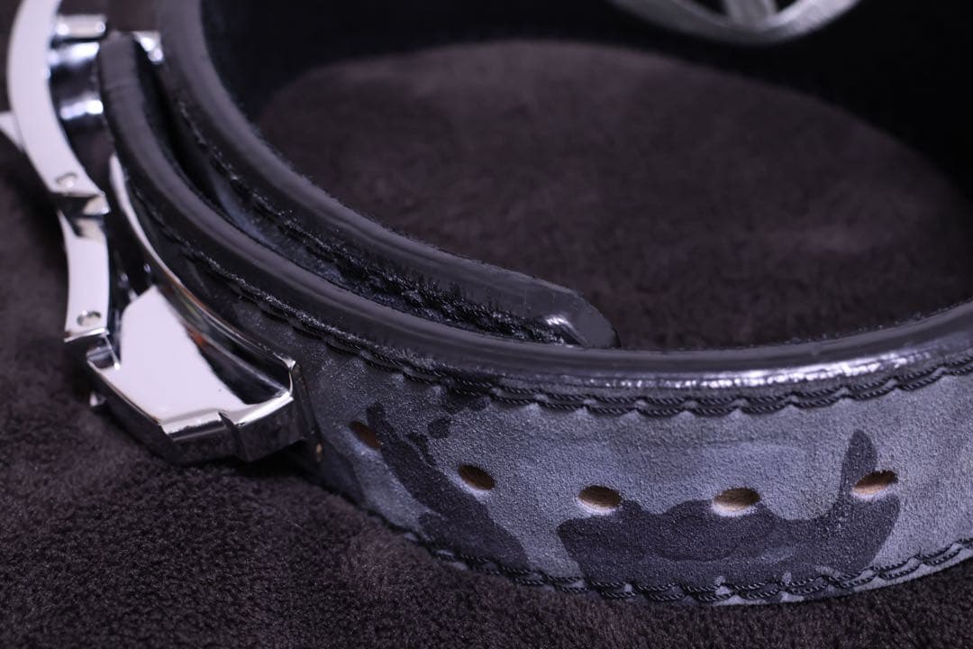 ジュラシックギア　オリジナルレザーベルトS (グレー迷彩)