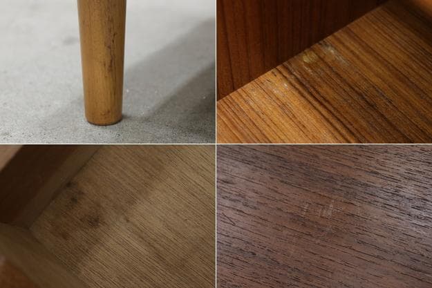 ヴィンテージ チーク材 ベッドサイド キャビネット サイドテーブル 北欧デザイン