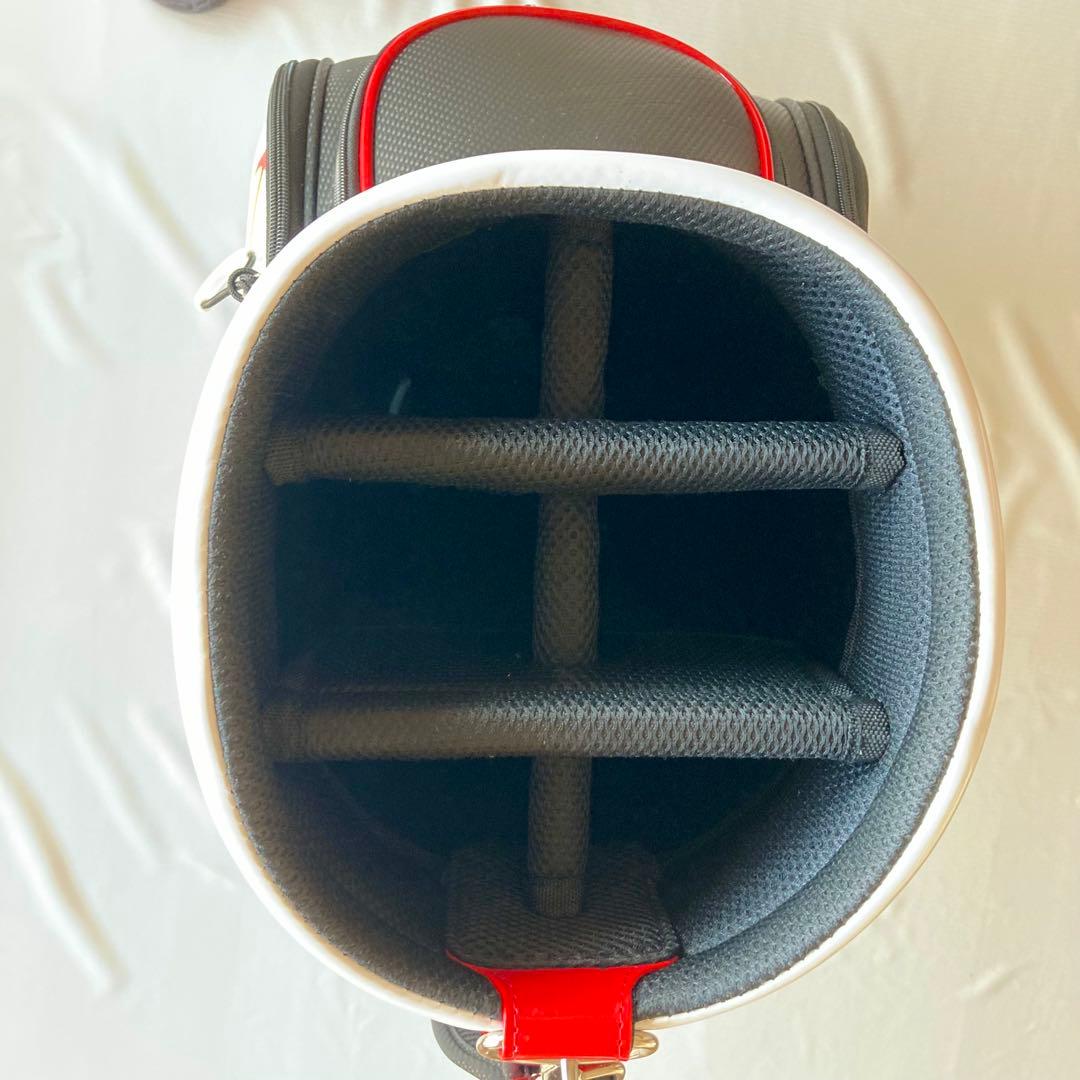 ルコックスポルティフ　キャディバッグ　大口径　ブラックレッド　カートタイプ自立式