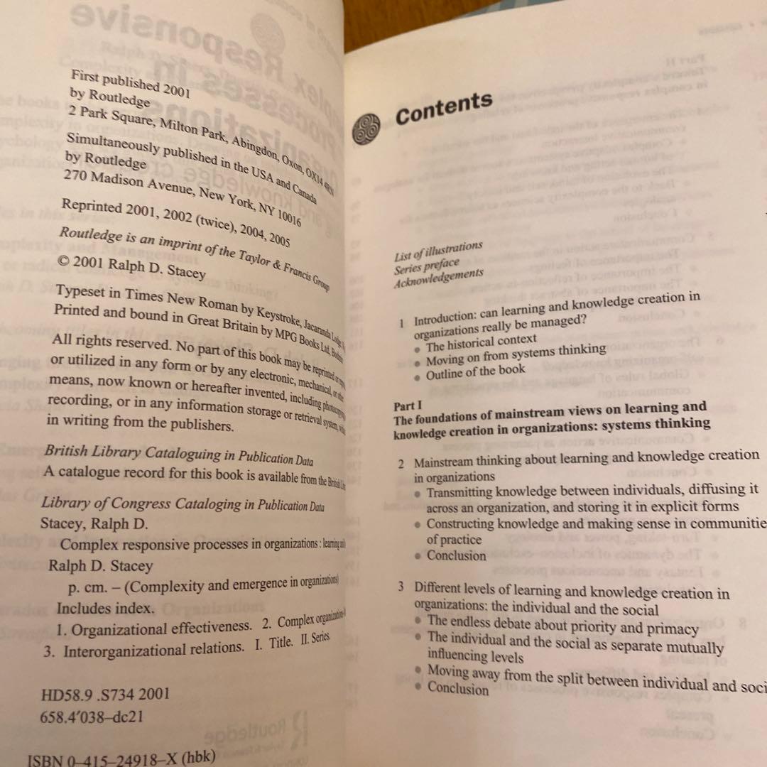 洋書 Complex Responsive Processes in Organiza