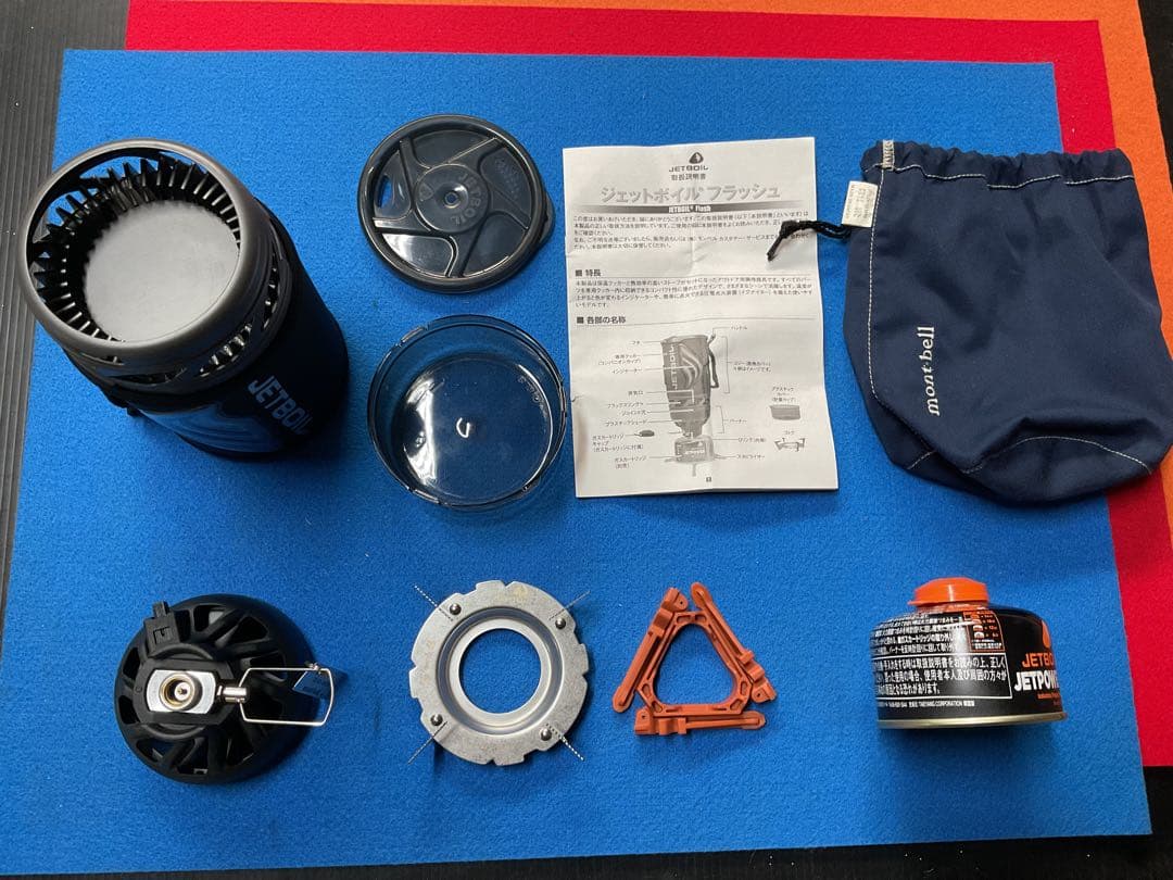 JETBOIL・Flash BKカラー動作良好美品　新品OD缶・純正収納袋付き！