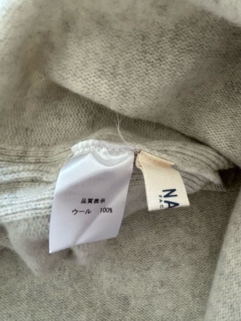 NARU ナル／タスマニアラムボックスニット／アイボリー／ウール100%／日本製