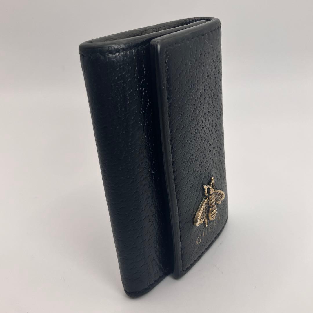 ず*ー様 ☆美品☆ GUCCI キーケース ブラック 蜂 bee 6連アニマリエ