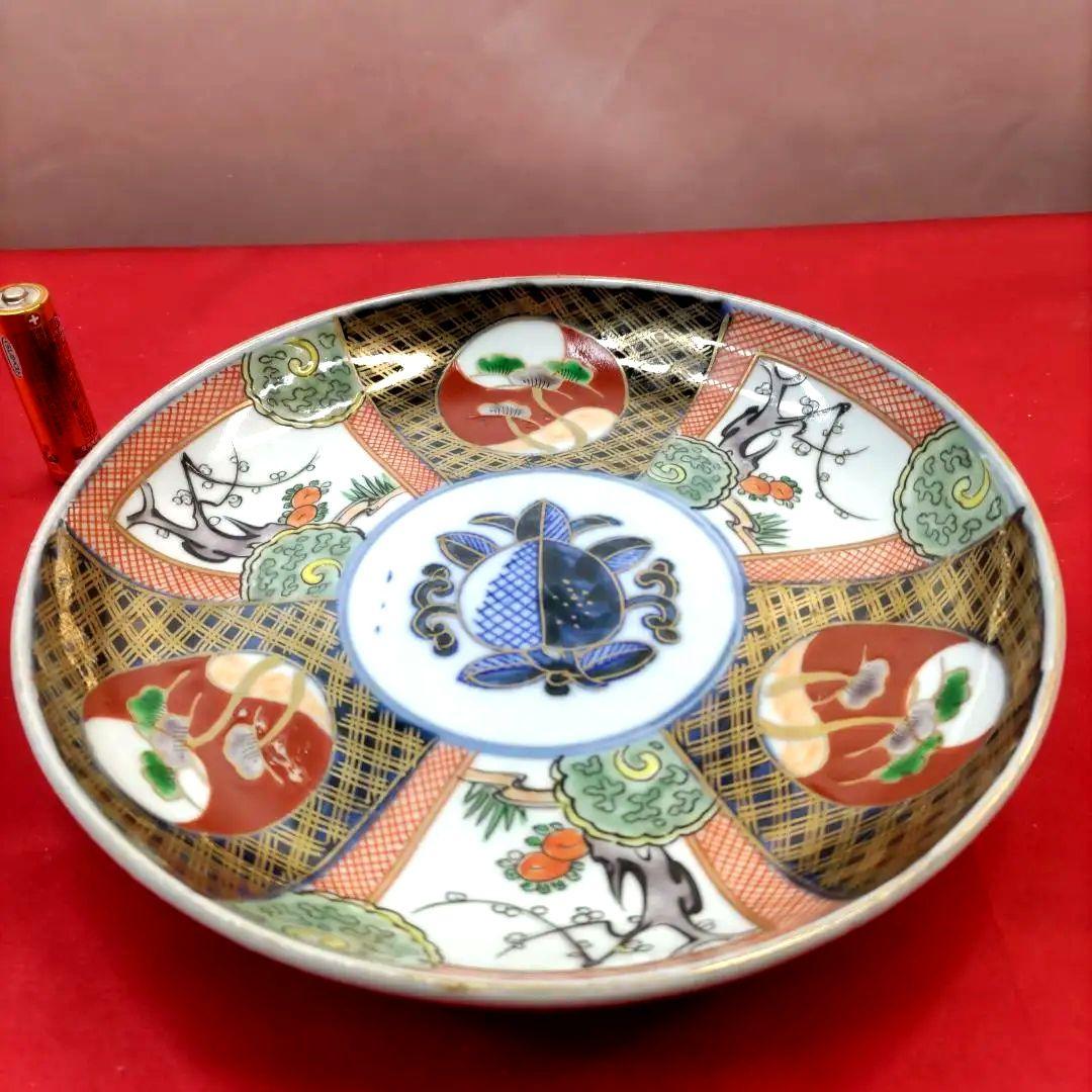 有田焼　伊万里焼　古伊万里　五彩錦手　中皿　平皿　盛り皿　6寸皿5客セット　③