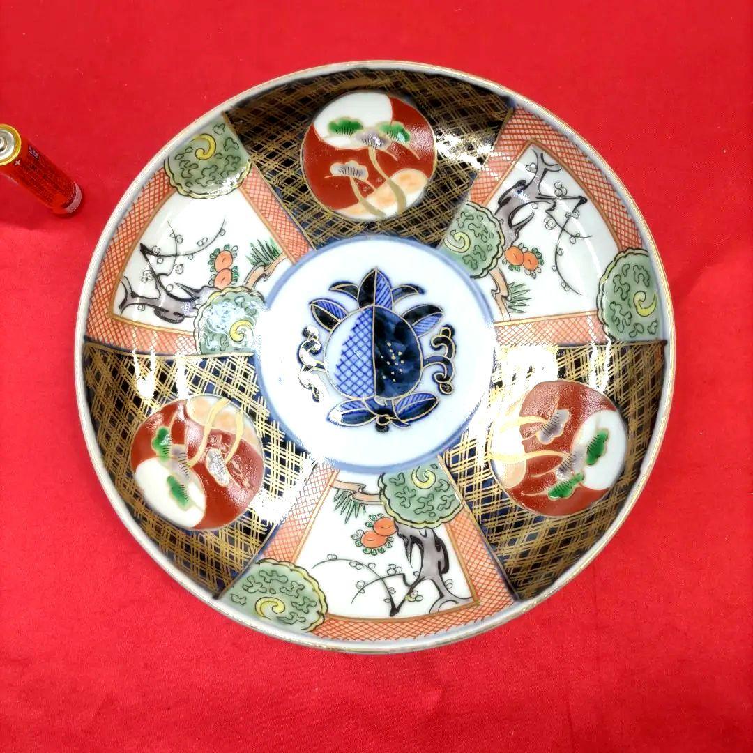 有田焼　伊万里焼　古伊万里　五彩錦手　中皿　平皿　盛り皿　6寸皿5客セット　③