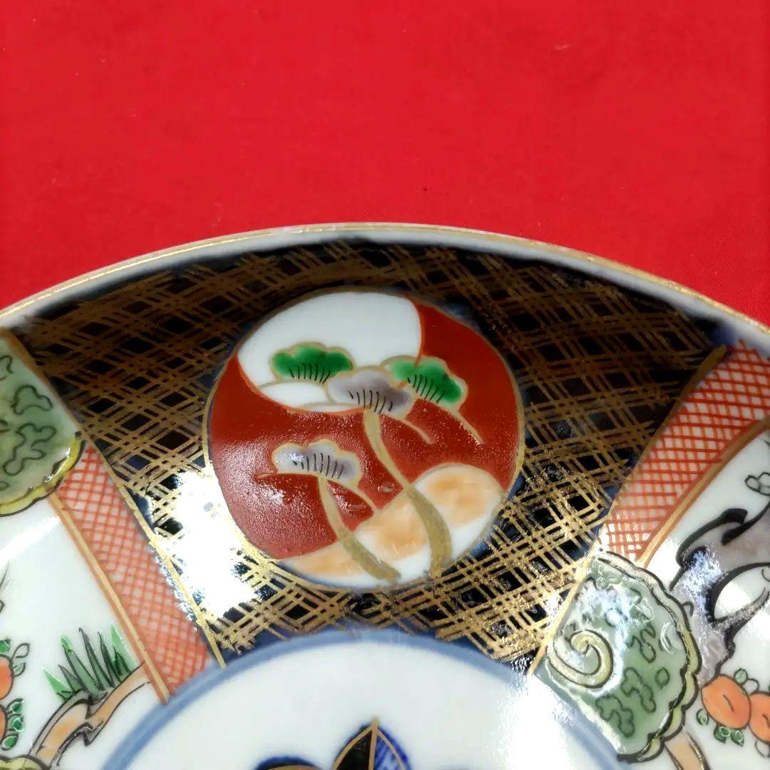 有田焼　伊万里焼　古伊万里　五彩錦手　中皿　平皿　盛り皿　6寸皿5客セット　③