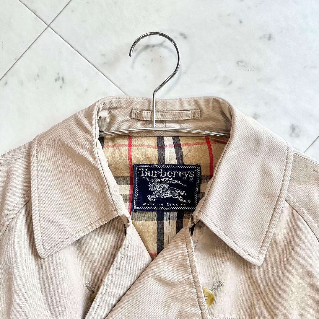 美品 Burberry ノバチェック ロングコート Aラインシルエット ベージュ