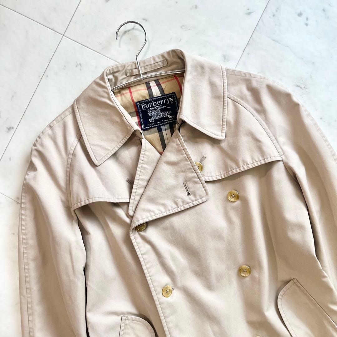 美品 Burberry ノバチェック ロングコート Aラインシルエット ベージュ