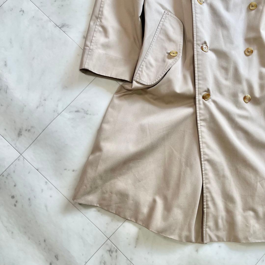 美品 Burberry ノバチェック ロングコート Aラインシルエット ベージュ