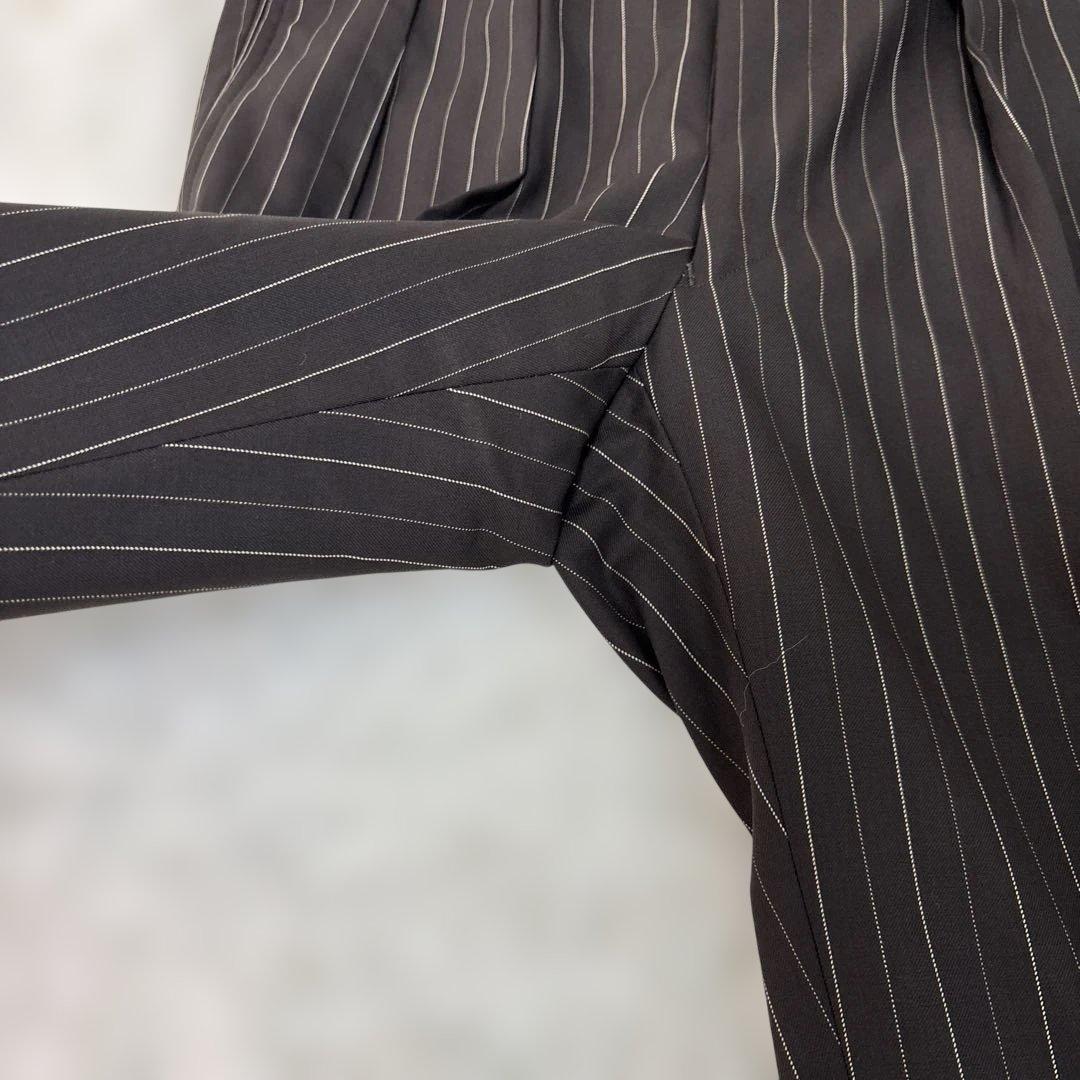 美品　ポロバイラルフローレン　セットアップ　段返り　スーツ　ストライプ　ブラウン