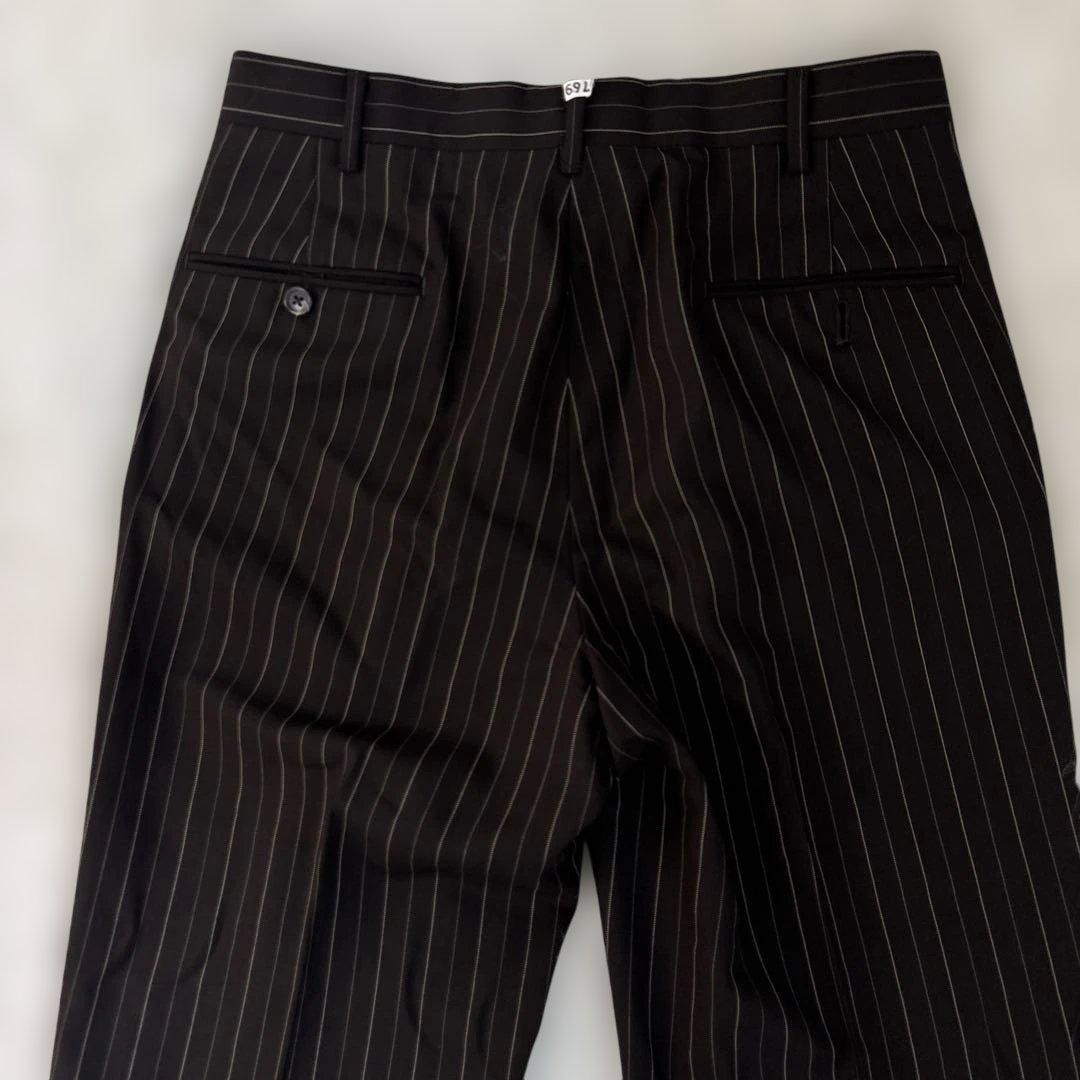 美品　ポロバイラルフローレン　セットアップ　段返り　スーツ　ストライプ　ブラウン