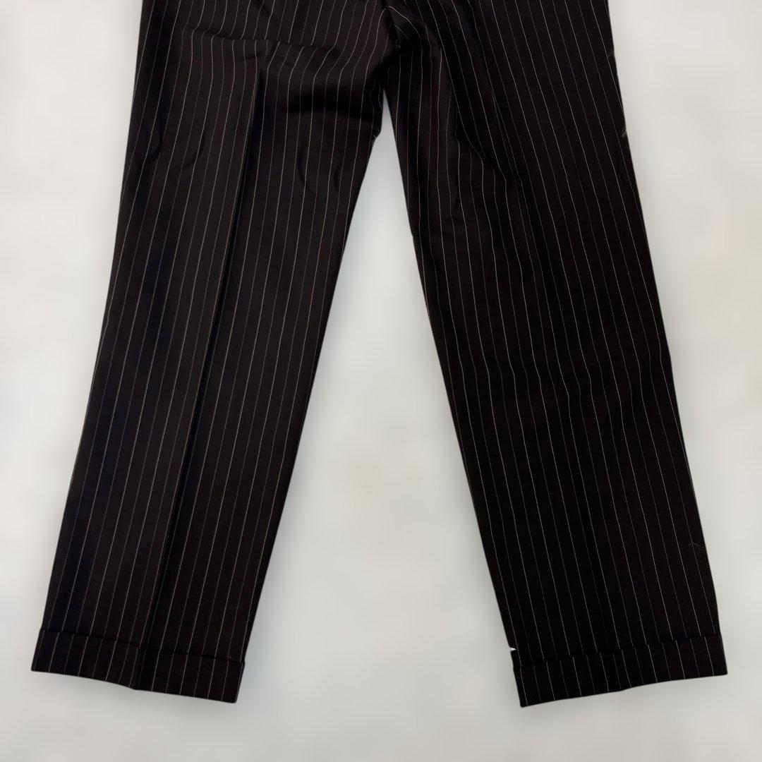 美品　ポロバイラルフローレン　セットアップ　段返り　スーツ　ストライプ　ブラウン