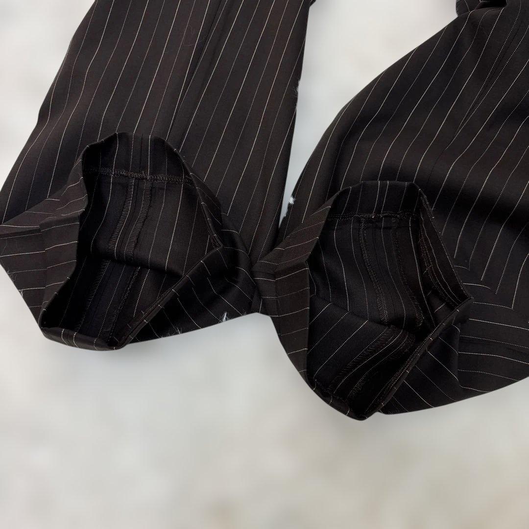 美品　ポロバイラルフローレン　セットアップ　段返り　スーツ　ストライプ　ブラウン