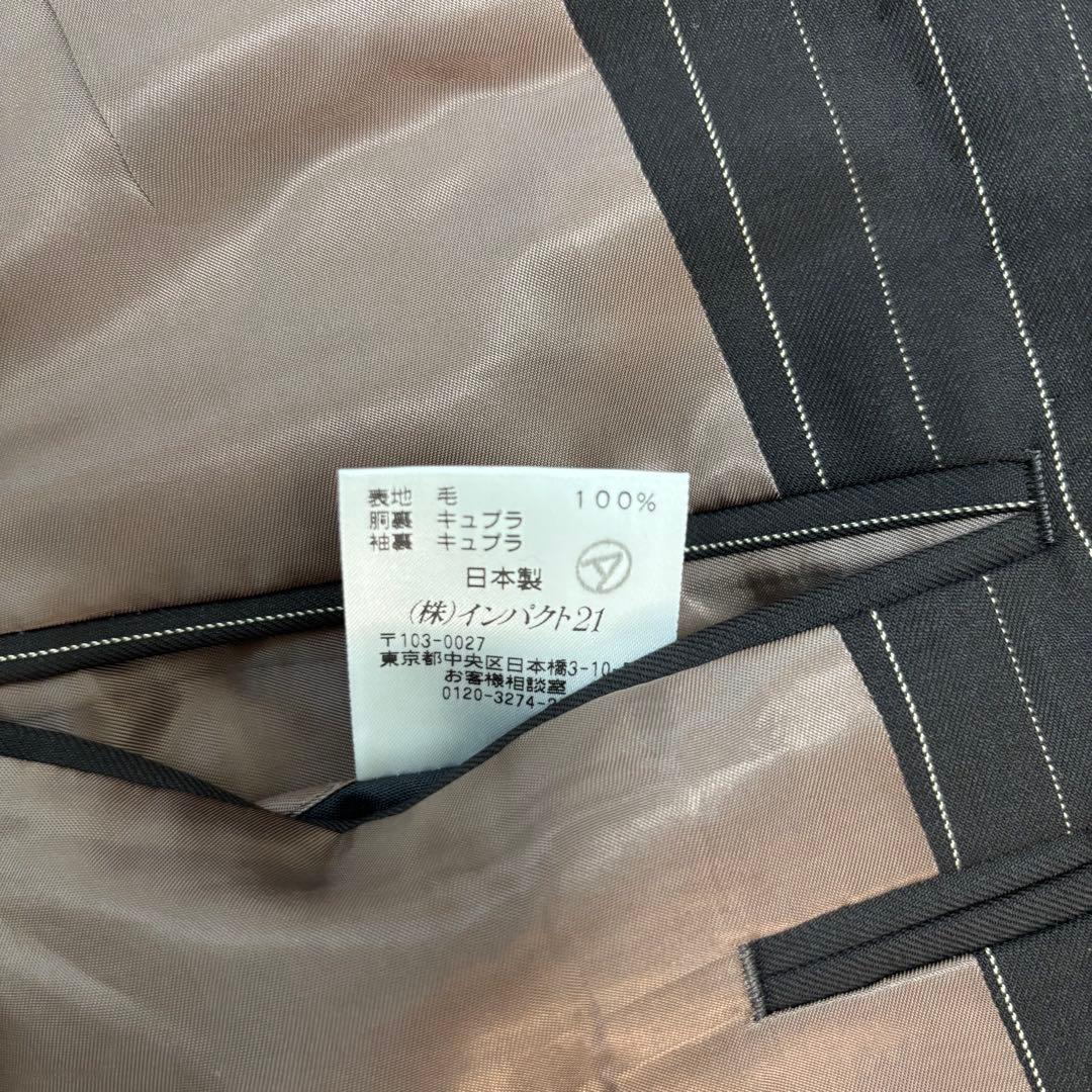 美品　ポロバイラルフローレン　セットアップ　段返り　スーツ　ストライプ　ブラウン