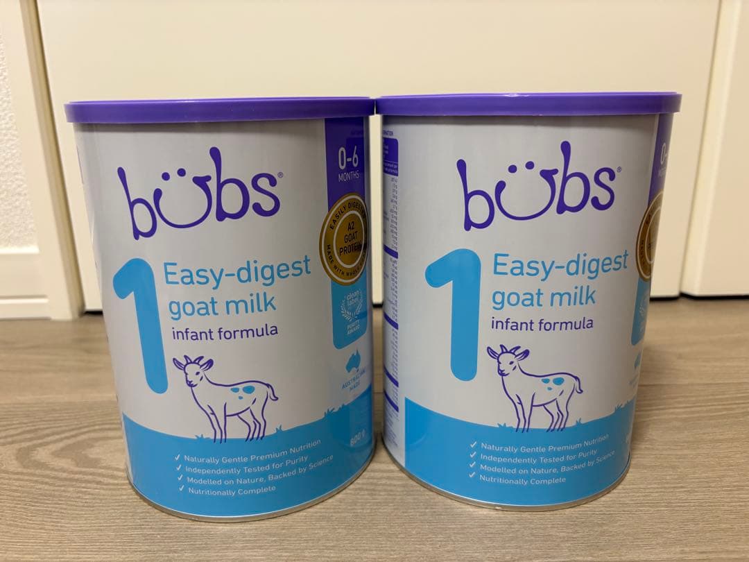 Bubs（バブズ）A2 ヤギミルク・ゴート粉ミルク ステップ1 800g✖️2缶