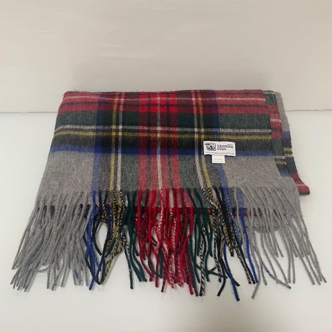 JOHNSTONS ジョンストンズ カシミヤ 大判ストール タータンチェック