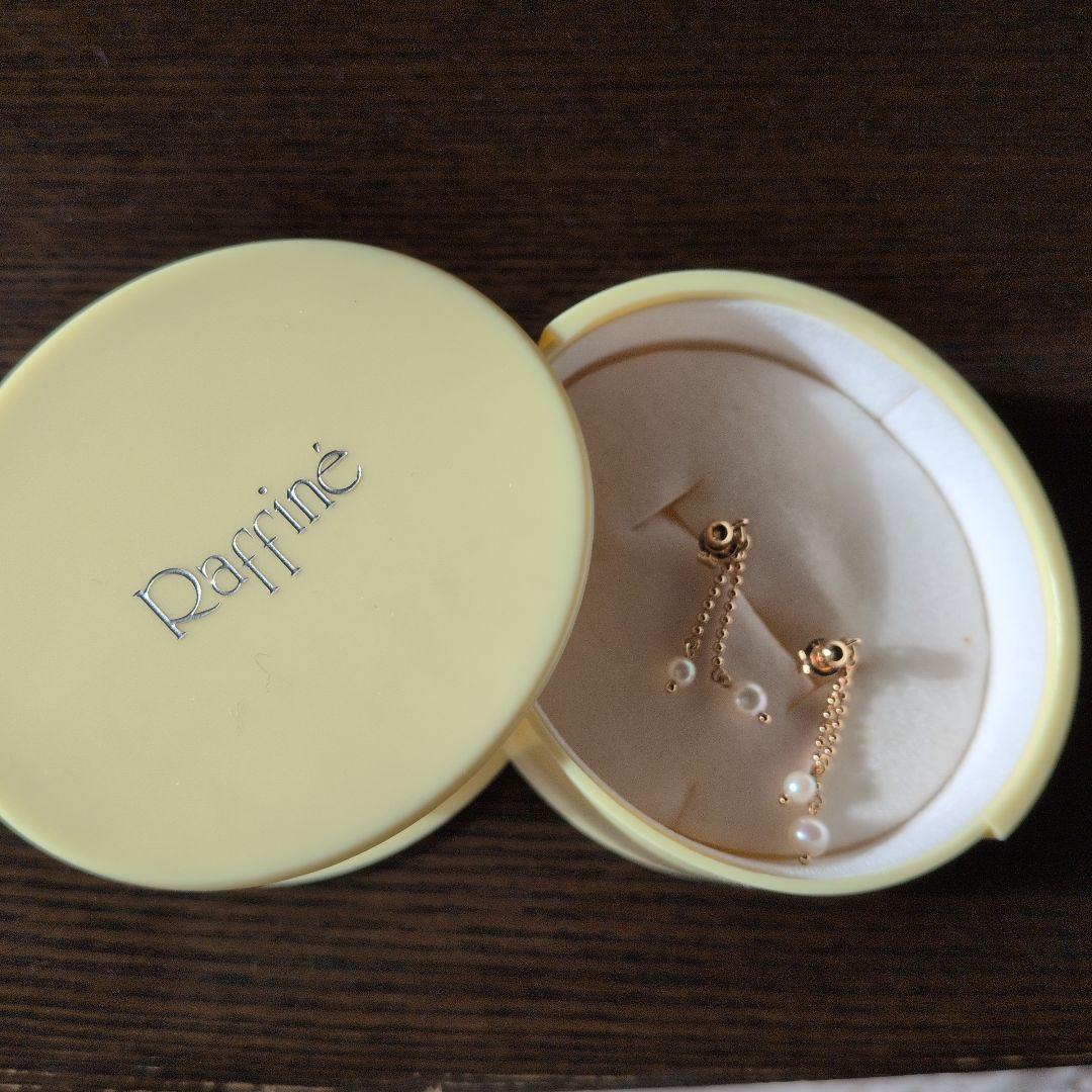 K18ゴールドチェーンパールピアス