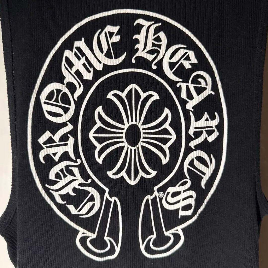 クロムハーツ タンクトップ リブ ホースシュー 黒 ブラック