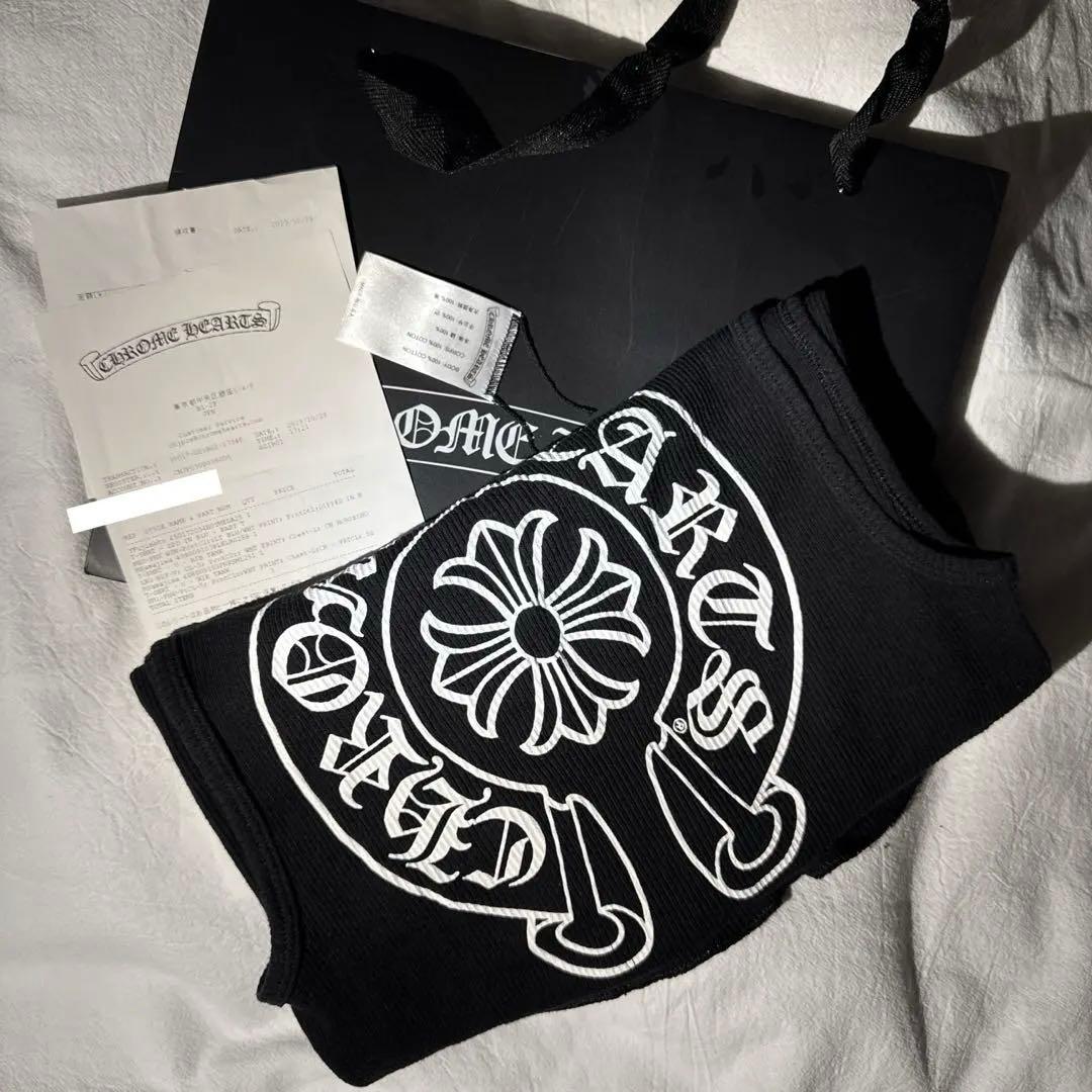 クロムハーツ タンクトップ リブ ホースシュー 黒 ブラック