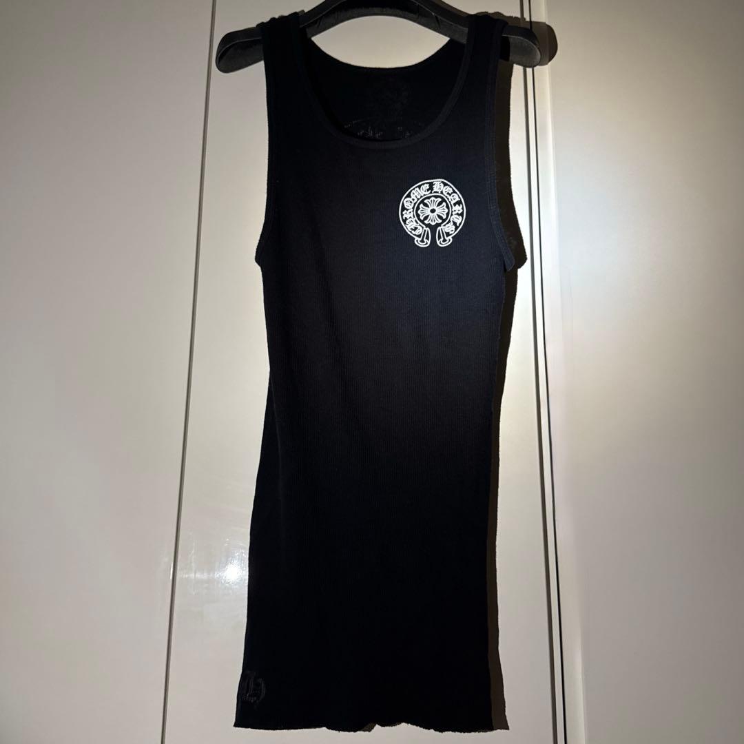 クロムハーツ タンクトップ リブ ホースシュー 黒 ブラック