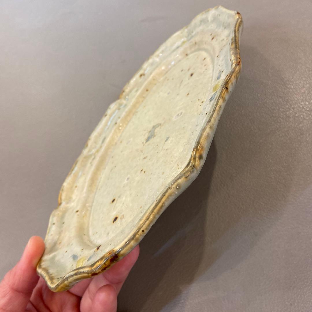 【新品未使用】コウホ窯　市野吉記　オーバル皿　安南手　楕円皿