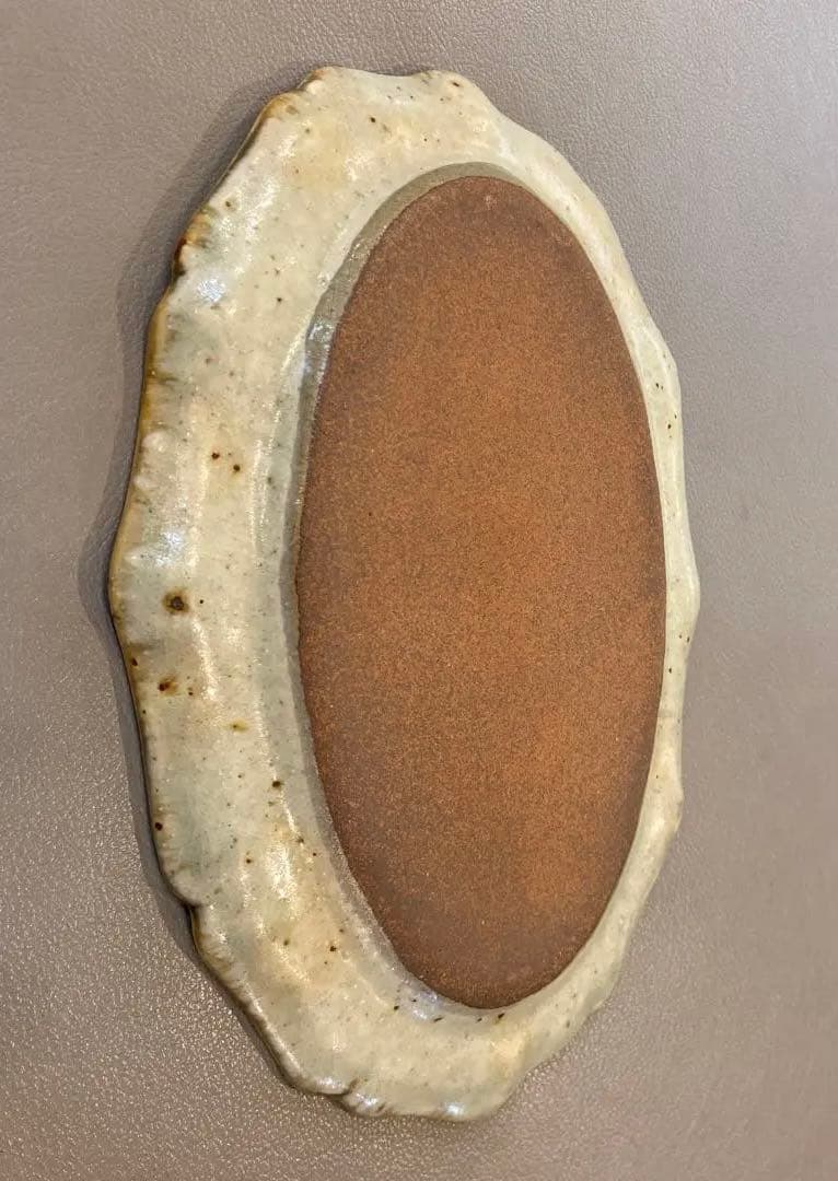 【新品未使用】コウホ窯　市野吉記　オーバル皿　安南手　楕円皿