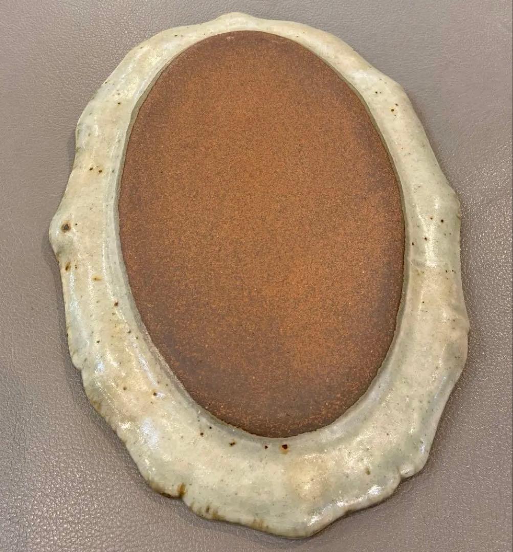 【新品未使用】コウホ窯　市野吉記　オーバル皿　安南手　楕円皿