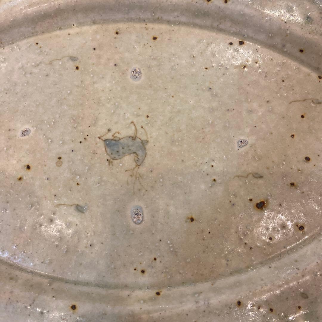 【新品未使用】コウホ窯　市野吉記　オーバル皿　安南手　楕円皿