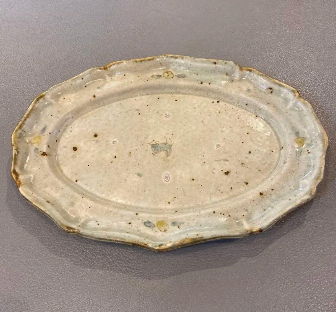 【新品未使用】コウホ窯　市野吉記　オーバル皿　安南手　楕円皿