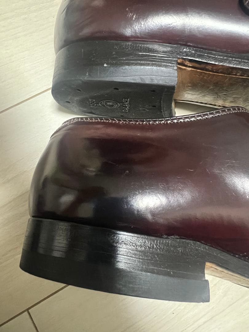 Alden バーガンディ モンクストラップシューズ9 1/2