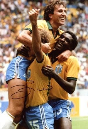 元日本代表監督　ジーコ 　ブラジル代表 　証明書付き　直筆サイン入りフォト