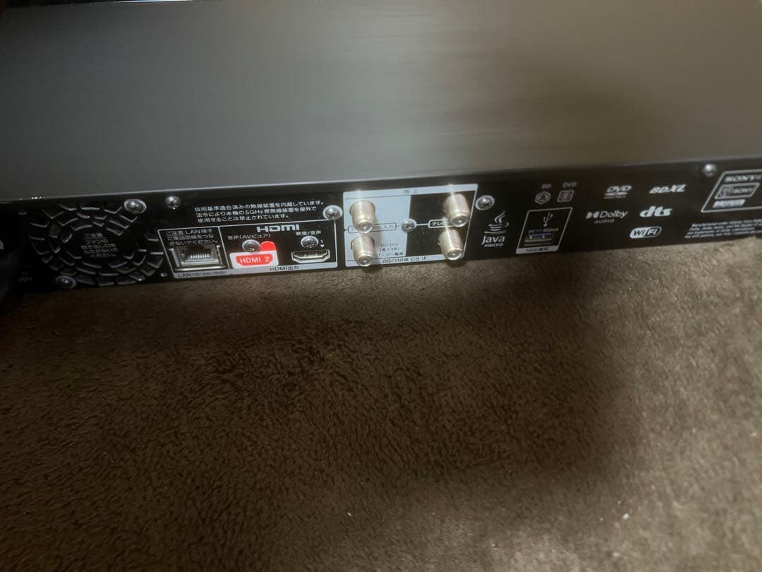 SONY BDZ-FBT4100 HDD容量4TB 4Kブルーレイレコーダー