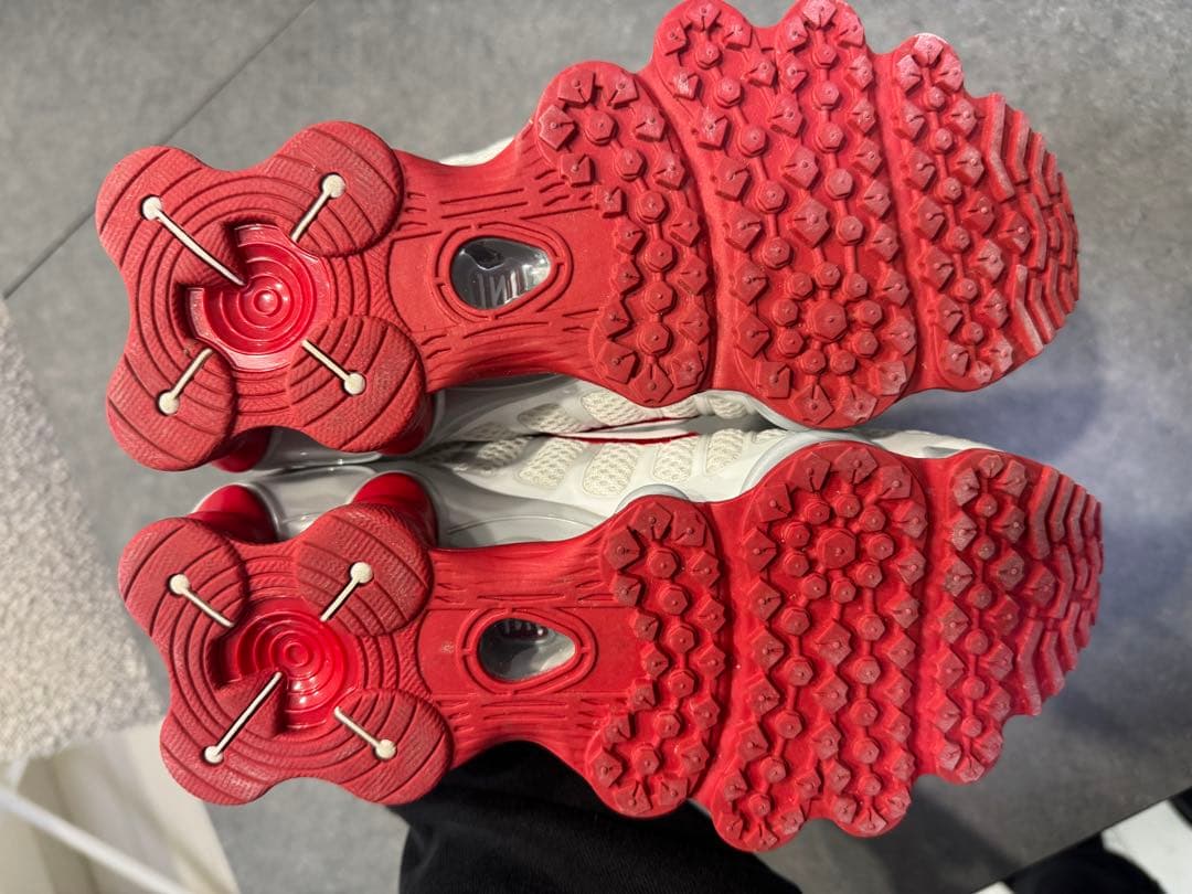 Nike Shox ホワイト/レッド 24cm ナイキ　ショックス