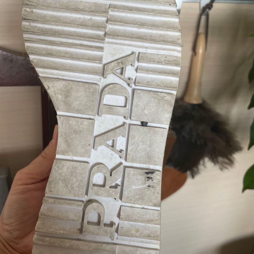 PRADA エスパドリーユスタイル シルバー