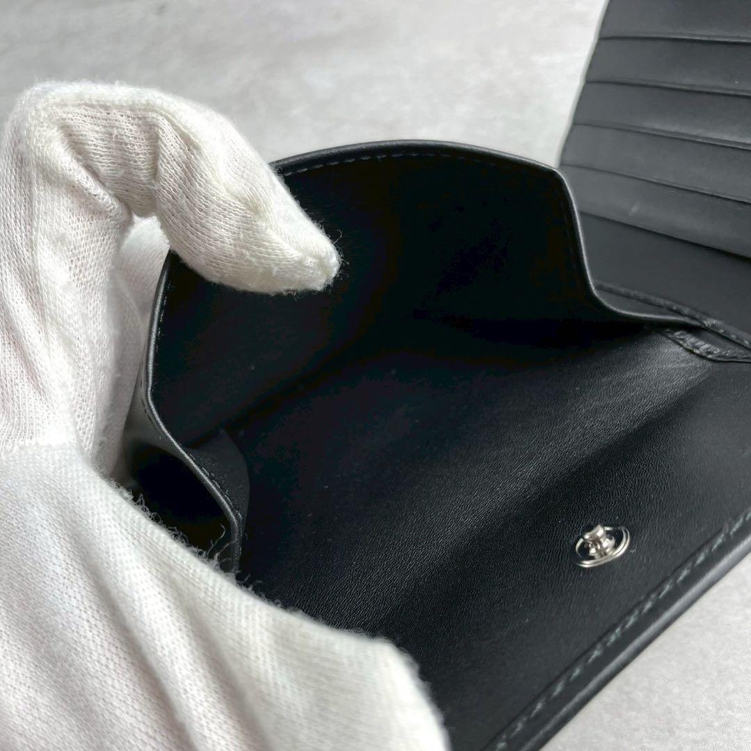 【未使用級】GUCCI グッチ シマ 二つ折り財布 ブラック