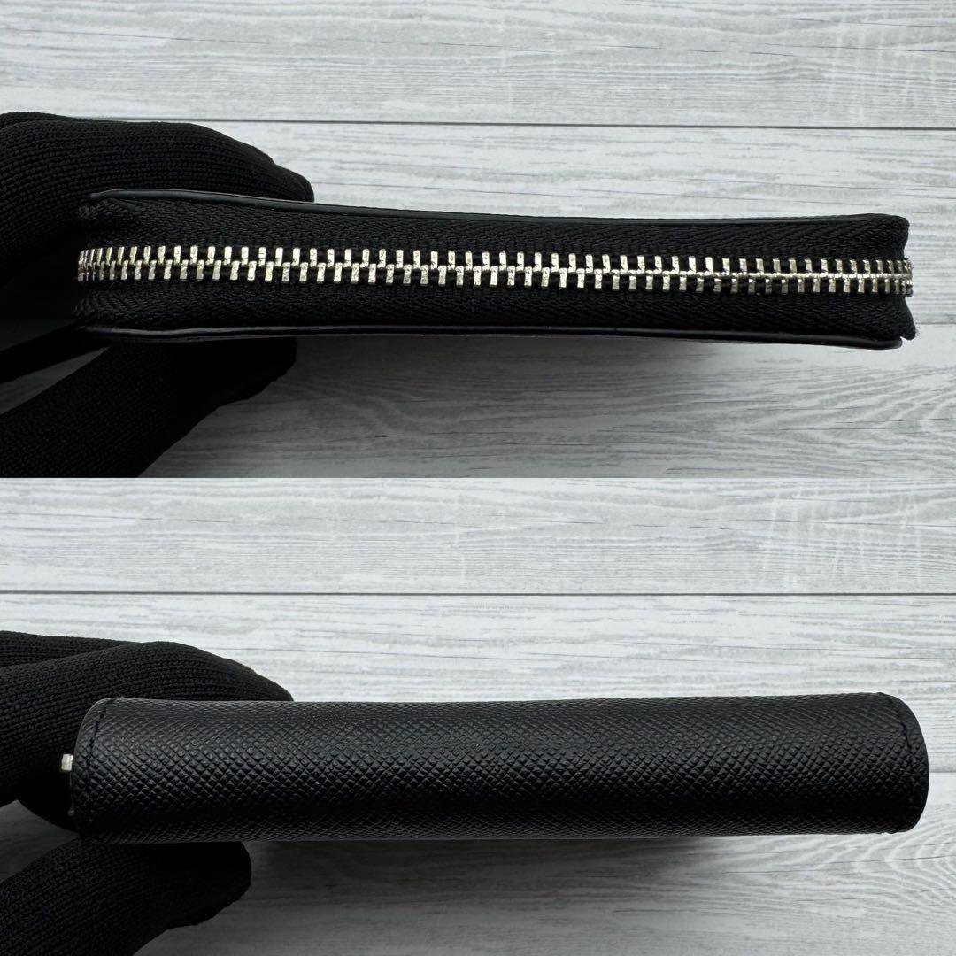 【極美品】ポールスミス バイカラー ラウンドファスナー　長財布 　ブラック