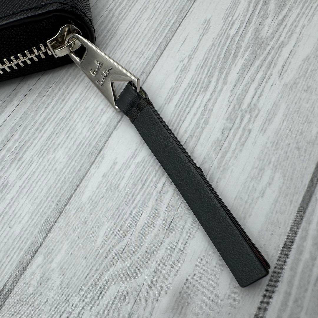 【極美品】ポールスミス バイカラー ラウンドファスナー　長財布 　ブラック