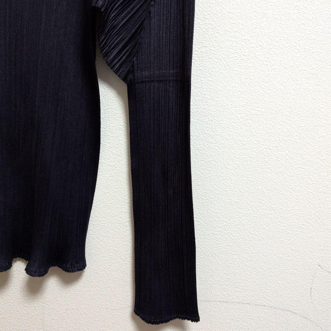 PLEATSPLEASEイッセイミヤケハイネック 長袖トップスプリーツ