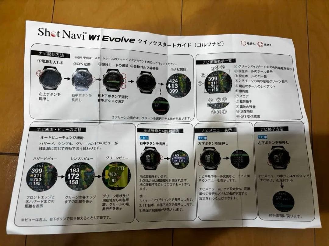 Shot Navi W1 Evolve ゴルフGPSナビ
